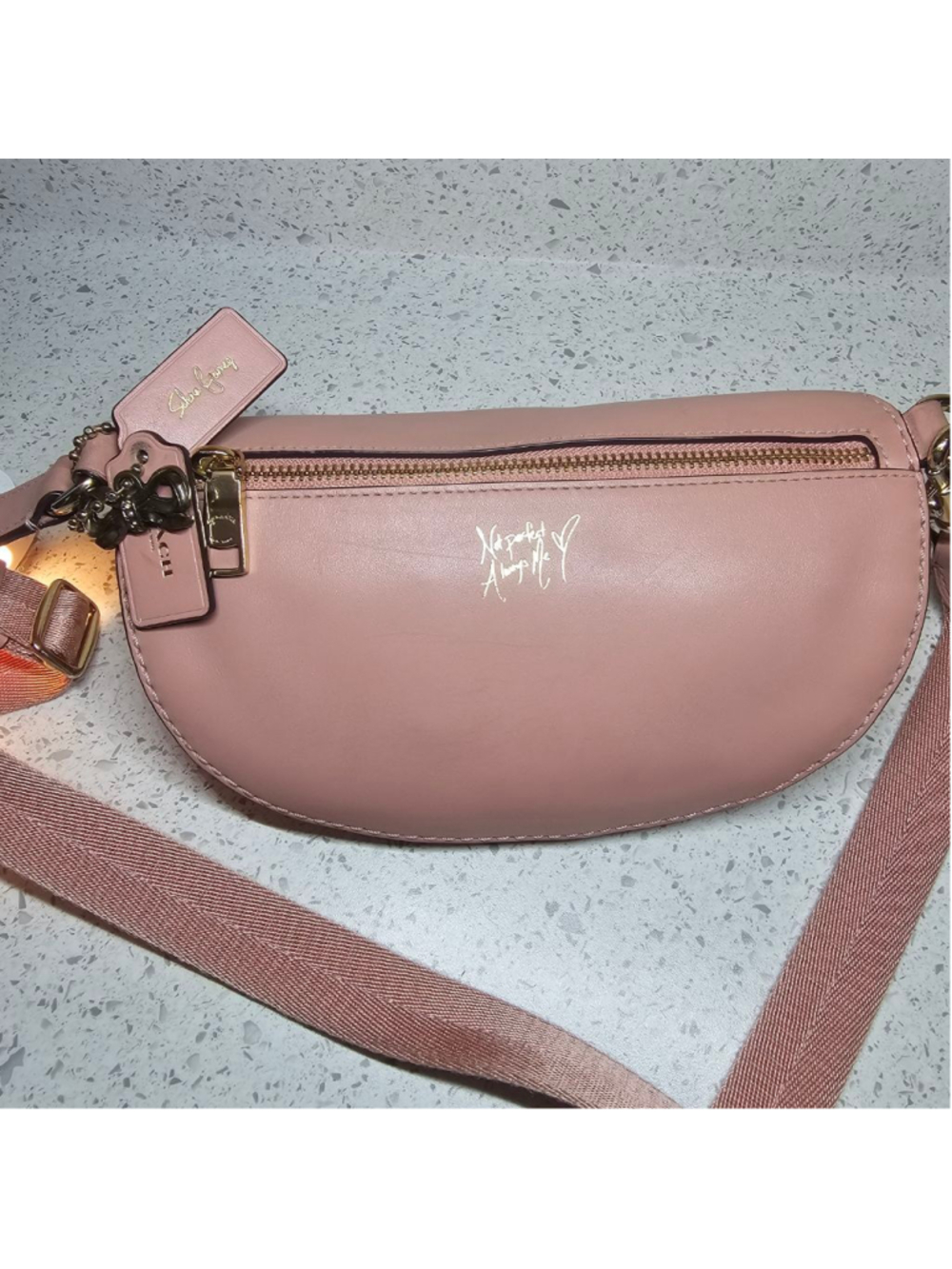 COACH x Selena Gomez Limited Edition Pink Leather Belt Bag (39315) - Picture 3 of 12
